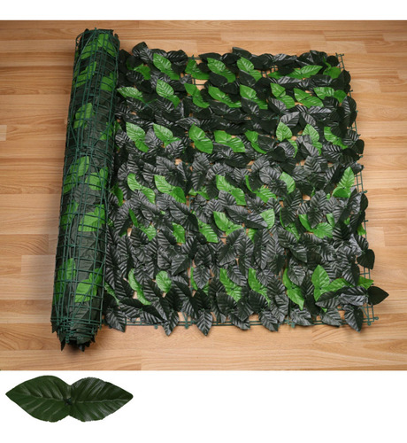 Pantalla De Pared De Privacidad De Hojas Verde Oscuro 0,5x3m