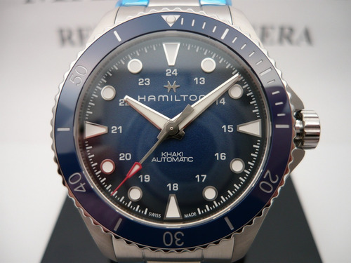 Hamilton Khaki Navy Scuba Automatico H82505140 Fotos Reales Acero Cepillado Azul Azul
