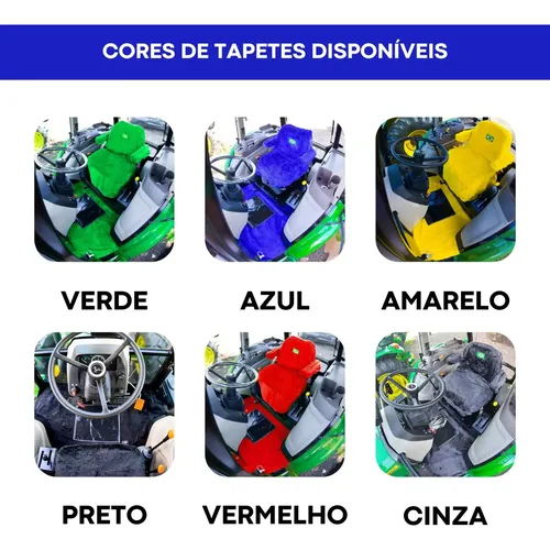 Tapete Piso Chinil Compatível Trator John Deere 5080e