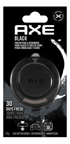 Aromatizador Para Autos Axe - Gel Colgante Black 125g Color Negro Fragancia Pera Y Cedro