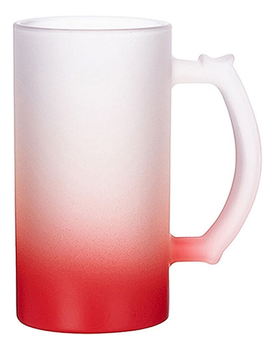 Jarra Cerveza Esmerilada Colores Para Sublimación Por Mayor Color Rojo