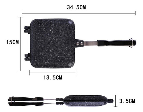 Máquina For Hacer Sándwiches Antiadherente De Doble Cara