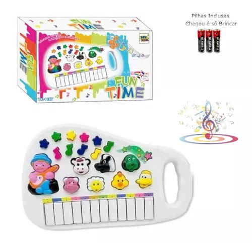 Teclado Musical Animais Fazendinha 7 Sons Educativos Infantil Bebe - A sua  loja infantil em um clique! 