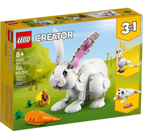 Lego Creator 3en1 Conejo Blanco 31133 258 Piezas En Caja