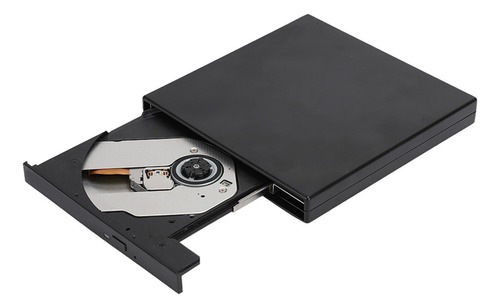 Unidad De Cd Usb 2.0, Dvd Rw, Portátil, Rom, Óptica, Negra,