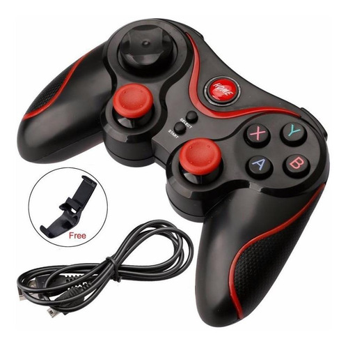 Controlador de juegos Bluetooth para iOS, Android, PC, PS3, SmartTV.. Color: negro