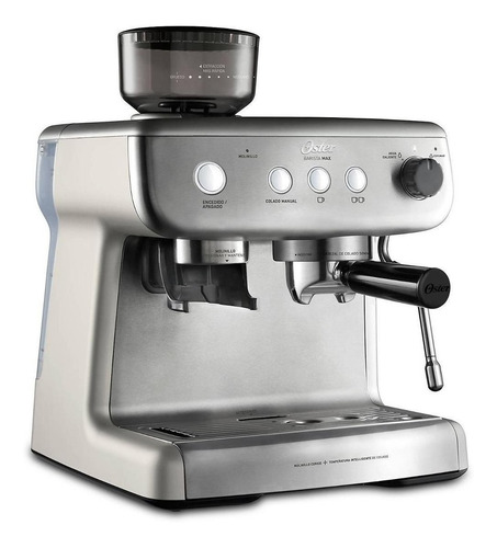 Cafetera Espresso Oster Perfect Brew 15 Bar Molino Integrado Color Acero inoxidable