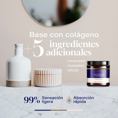 Imagen 5 de 7 de Crema Hidratante Facial 60ml. 3% Acido Hialuronico Colageno