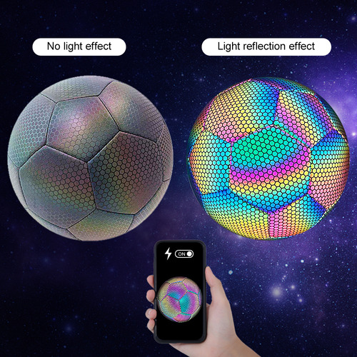 Pelota De Fútbol Reflectante Luminosa Para Entrenamiento De