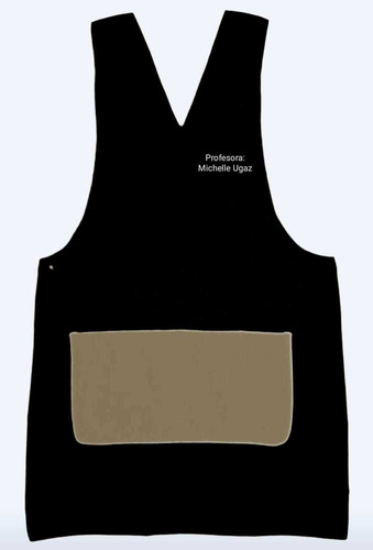 Mandil Profesora Maestra - Colegio - Inicial Talla S - M - L