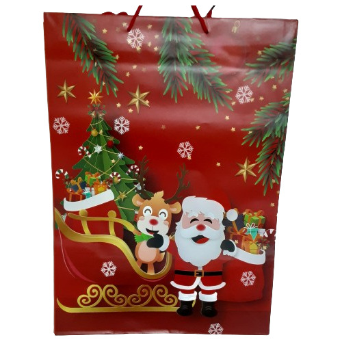 Bolsa De Regalo Navidad Reno 44x32cm 1u