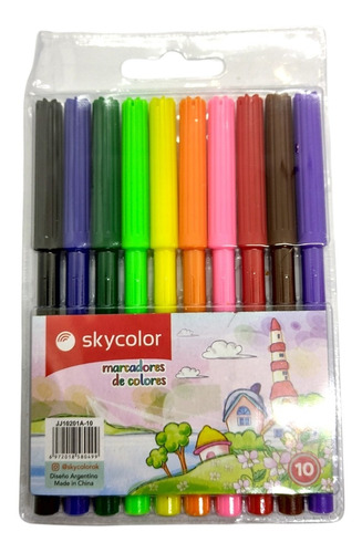 Marcador Skycolor Escolar X10 Colores
