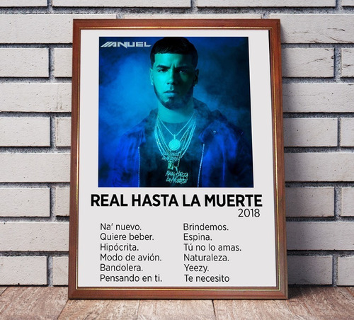 Anuel Aa Poster Album Real Hasta La Muerte En Cuadro