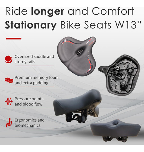 Asiento De Bicicleta Peloton Grande Para Hombres Y Mujeres M