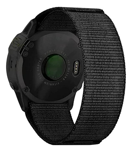 Correas De Nailon 20mm Garmin Fenix 7s/6s/instinct 2s Negra