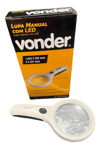 Lupa Manual Vonder Com Iluminação Led 22mm De Alta Precisão