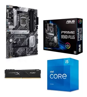 Kit Intel 11ª Geração I5 11400 + B560 Plus Prime + 16gb 2666