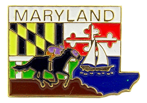 Mapa Forma Estado Maryland