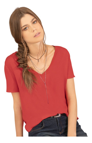 Blusa Para Mujer Rojo Rutta