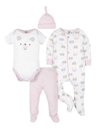 Conjunto Primera Muda Bienvenida Pijama Mameluco Bebe Gerber