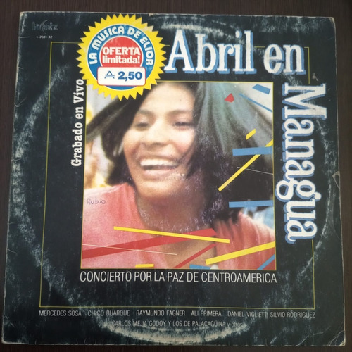  Disco De Vinilo Doble Abril En Managua Ed. 1984