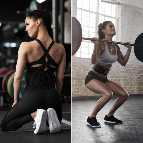 Soporte Lumbar Para Gimnasio Hombre Y Mujer Negro