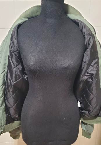 Campera Bomber H&m Niño T 14 Verde Militar Excelente (Usado)