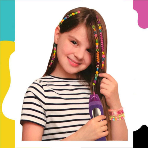 Set Peluqueria Infantil Trenzador Accesorios + Peine Juguete