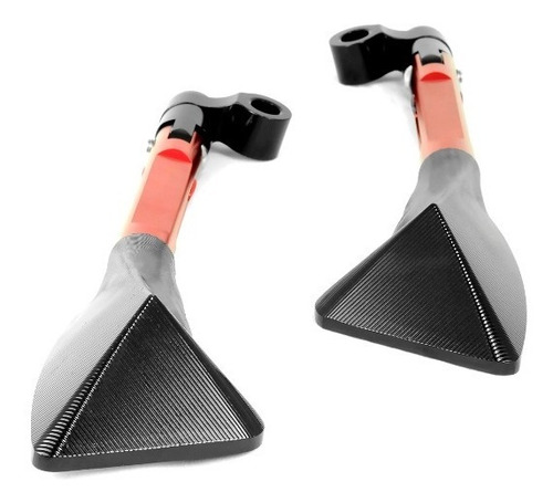Imagem 2 de 3 de Retrovisor Esportivo Tipo Tomok Vermelho Honda Xre 300 2012