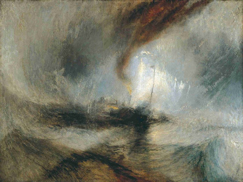 Lienzo Tela Tormenta Nieve Vapor J M W Turner 1842 50x67