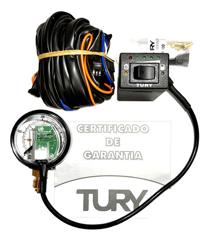 Kit Elétrico Tury Gas T1000 A Chave Manômetro E Chicote 12x