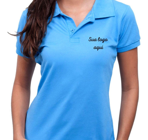 Kit 3 Polo Feminina Personalizada Com Logo Da Empresa Camisa