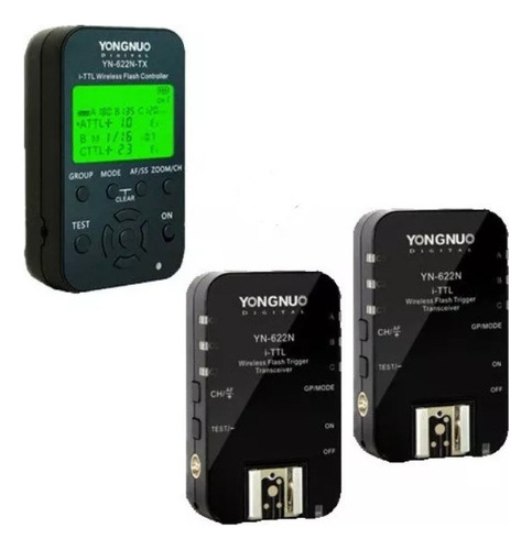 Kit Controlador Y 2 Receptores 622 Ttl Para Nikon Yongnuo