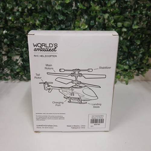 Worlds Smallest Helicóptero Miniatura A Control Remoto Rojo (Usado)