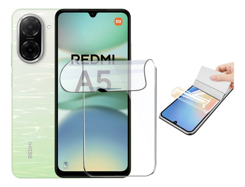 Funda Silicona Para Xiaomi Redmi A5 + Lamina Hidrogel Full Negro Silicona