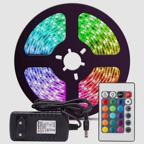 Imagen 1 de 5 de Cinta Luz Led Strip 2835 Multicolor 5 Metros Decoración