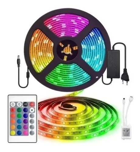 Cinta Luces Tira 300 Led 5 Mts Rgb Multicolor+control Tiktok