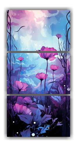 75x150cm Set 3 Artes Alta Calidad Mural Morado Neonoir