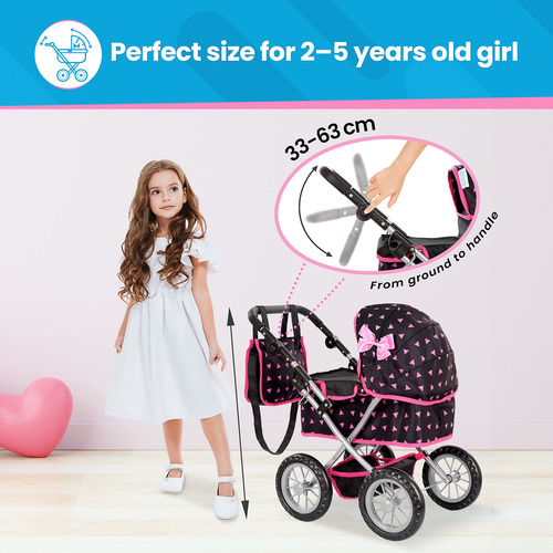 Cochecito Baby Doll Kinderplay Kp0261r Con Asa Ajustable