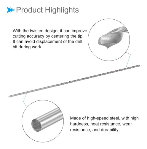 Mini Broca Helicoidal, Diámetro De Taladro De Pulgadas, Long