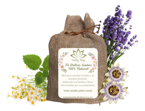 Té Orgánico Relajante Dulces Sueños 30 Sobres 2g. C/u