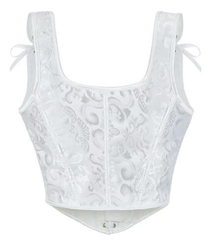 Top Blanco Con Cuello Redondo Para Mujer, Sin Mangas, Jacqua