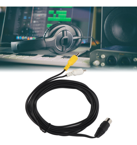 Cable Din De 8 Pines A 2 Rca, Profesional, Din De 8 Pines, M