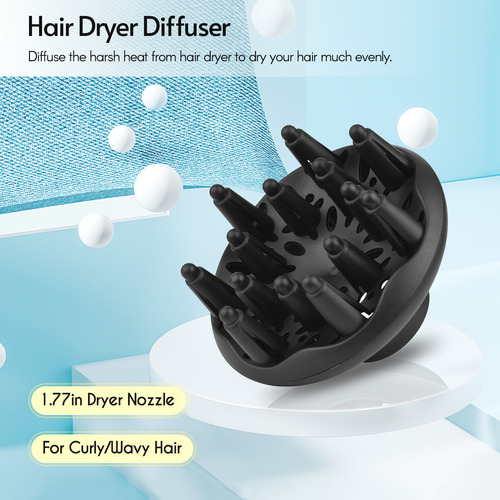 . Difusor Con Difusor Ondulado Para Cabello Rizado, Secador