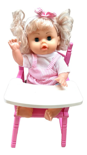Bebé Mujer 3 En 1 Carriola Muñeca Cama Sonido 12pz