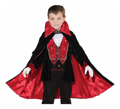 Disfraz De Vampiro Dracula Halloween Para Niños