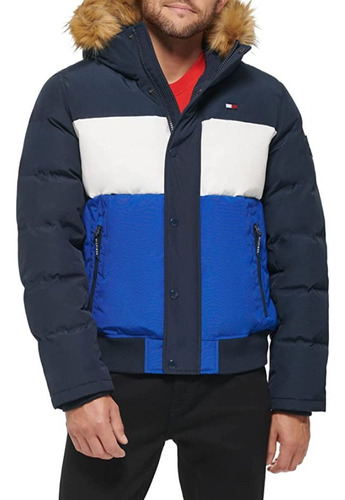 Casaca Tommy Hilfiger Arctic Cloth Bomber - Azul