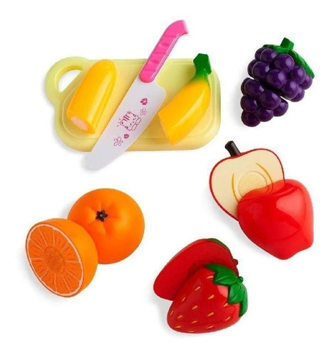 Mini Feirinha 5 Frutas Com Velcro Multikids - Br1111