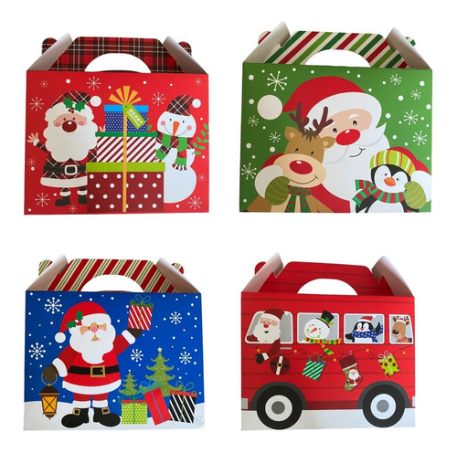 12 Cajas De Regalos Navidad Premium 20x26cm Pascua Navidad