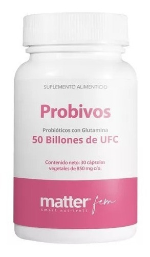 Matter Probivos Fem Probióticos Con Glutamina 30 Caps Sabor Natural